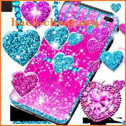 2020 Glitter hearts live wallpaper icon