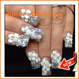 3D Acrylic Roses Stiletto Nails icon