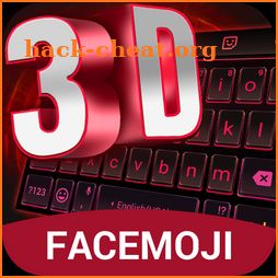 3D Neon Red Technology Keyboard Theme for WhatsApp icon