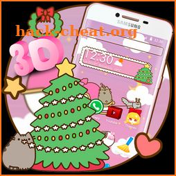 3D Pusheen Christmas Gravity Theme icon