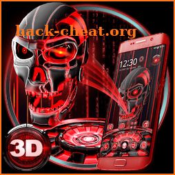 3D Tech Blood Skull Theme icon