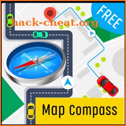 Accurate compass digital: On Map compass tool icon