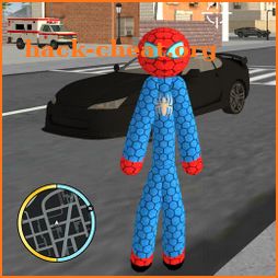 Amazing Stickman Spider Rope Hero Gangsters City icon