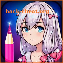 Animated Glitter Coloring Book - Anime Manga icon