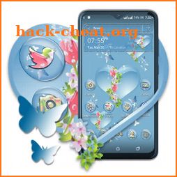 Aqua Heart Launcher Theme icon