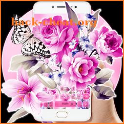 Beautiful Flower Butterfly Keyboard Theme icon