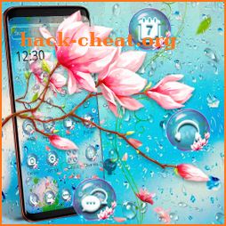 Beautiful Flower With Rain Drops Theme icon