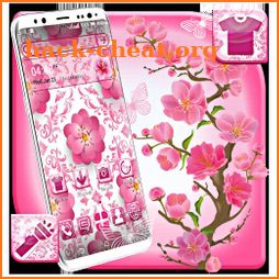 Beautiful Pink Flower Launcher Theme icon