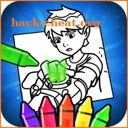 Ben Alien 10 coloring book icon