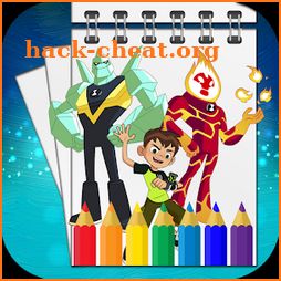 Ben omnitrix 10 coloring book icon