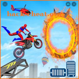 Bike Stunt Superhero Mega Ramp icon