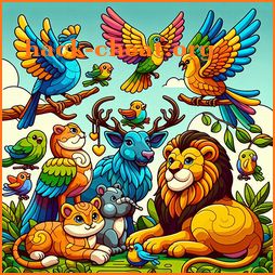 Birds And Beasts Color Game icon