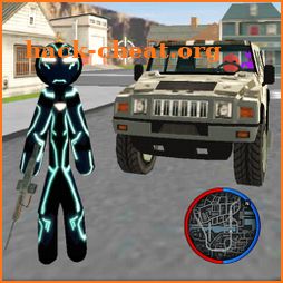 Black Iron Stickman Rope Hero City Gangstar Mafia icon