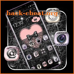 Black Lace Heart Theme icon