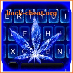 Blue Flame Weed Keyboard Theme icon