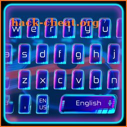 Blue Neon Speedometer Keyboard icon