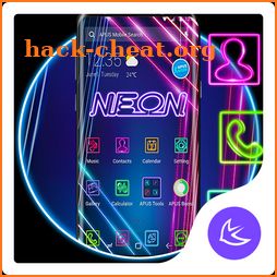 Blue Purple Neon APUS Launcher theme icon