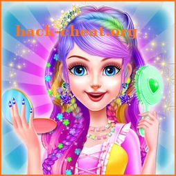 Braided princess hair salon icon