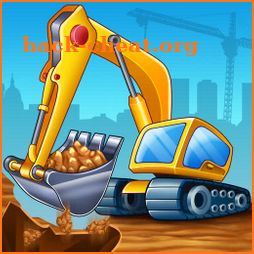 Build house construction truck icon