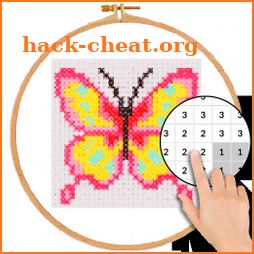 Butterfly Cross Stitch Color By Number: Pixel Art icon