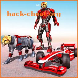 Cheetah Robot Car Transformation Formula Car Robot icon