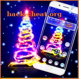 Christmas Tree Neon Glowing Theme icon