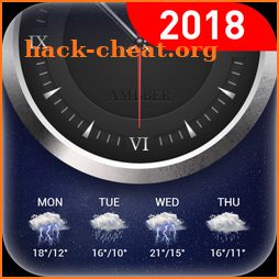 Clock & weather forecast icon