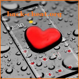 Color Splash Red Heart Rain Theme icon