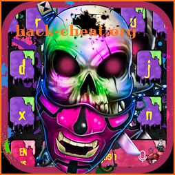 Colorful graffiti death keyboard theme icon