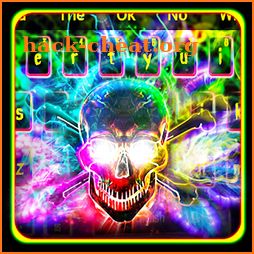 Colorful Smokey Neon Skull icon