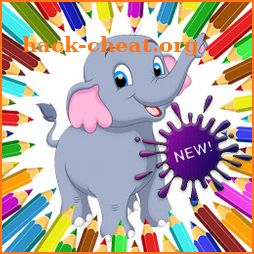 Coloring Book Baby Elephant icon