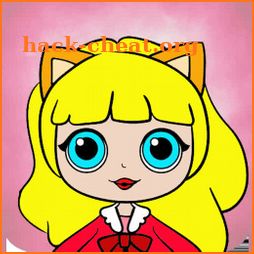 Coloring book dolls. Foxy Doll icon