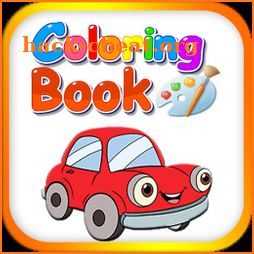 Coloring book for kids learning icon