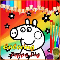 Coloring Book For Peppa Game icon