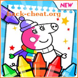 coloring book : peppa icon