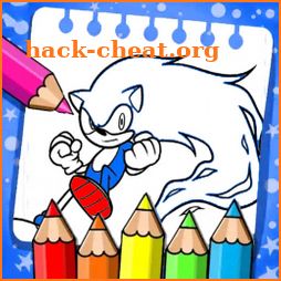 Coloring book son ic shadow dash icon