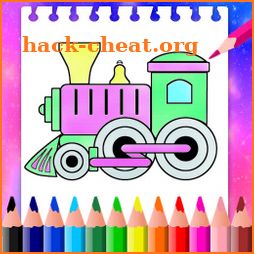 Coloring Cartoon Train icon