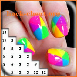 Coloring Nail Design Pixel Art icon