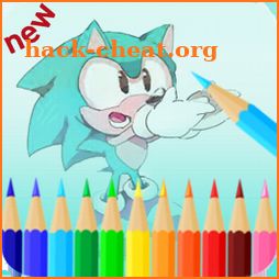 coloring sonic icon