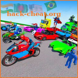 Crazy Superhero Car Stunt Race icon