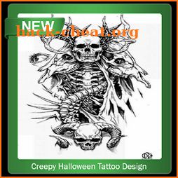 Creepy Halloween Tattoo Design icon