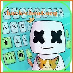 Cute DJ Doodle Keyboard Background icon