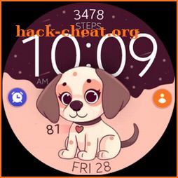 Cute Dog digital watch face icon