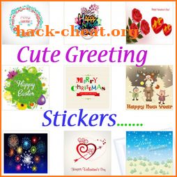 Cute Greeting Stickers icon