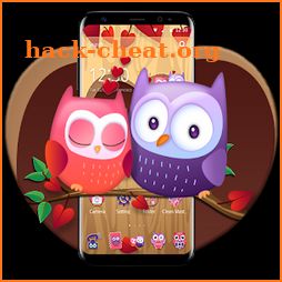 Cute Owl Couple Tree icon