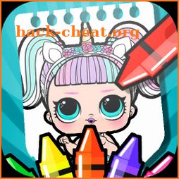 Cute Surprise Dolls Coloring Book Lol icon