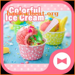 Cute Wallpaper Colorful Ice Cream Theme icon