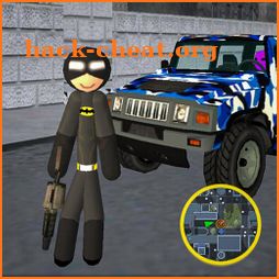 Dark Bat Stickman Rope Hero Gangstar Mafia Crime icon