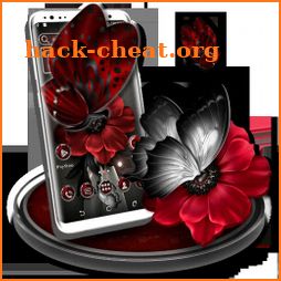 Dark Red Flower Launcher Theme icon