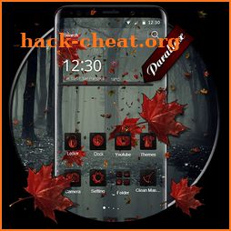 Deep Autumn Red Maple Leaf Parallax Theme icon